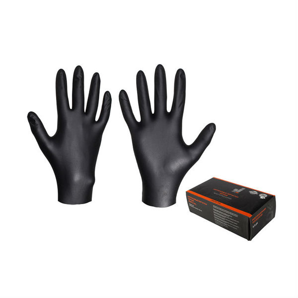 Перчатки нитриловые, XL, (черные)