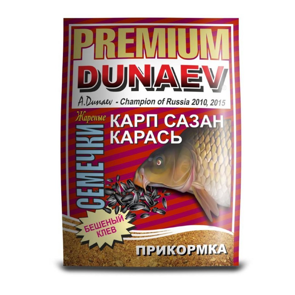 Прикормка DUNAEV-PREMIUM 1кг Карп-Сазан Жареная семечка